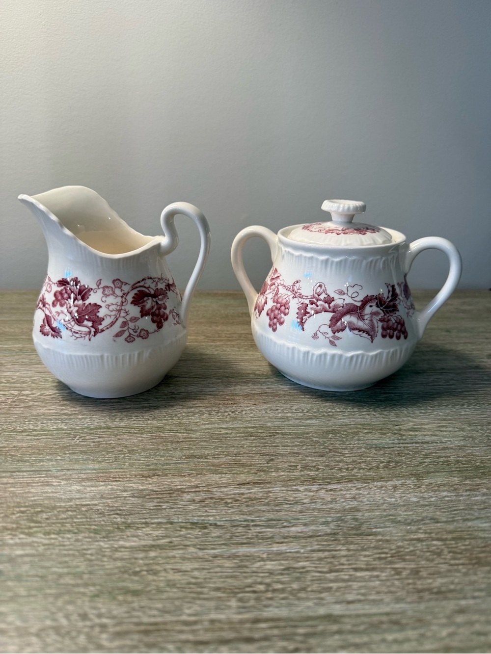 Wedgwood "Old Vine" Creamer & Sugar Set - Flawless & Rare!